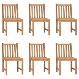 vidaXL Záhradné stoličky 6 ks tíkový masív