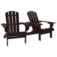 vidaXL Záhradné stoličky Adirondack+stolík, jedľový masív, hnedé - cena, porovnanie