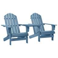 vidaXL Záhradné stoličky Adirondack+stolík, jedľový masív, modré - cena, porovnanie