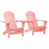 vidaXL Záhradné stoličky Adirondack+stolík, jedľový masív, ružové - cena, porovnanie