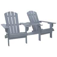 vidaXL Záhradná stolička Adirondack, jedľový masív, sivá - cena, porovnanie