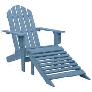 vidaXL Záhradná stolička Adirondack s otomanom jedľový masív modrá - cena, porovnanie