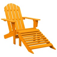 vidaXL Záhradná stolička Adirondack s otomanom jedľový masív oranžová - cena, porovnanie