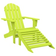 vidaXL Záhradná stolička Adirondack s otomanom jedľový masív zelená - cena, porovnanie