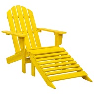vidaXL Záhradná stolička Adirondack s otomanom jedľový masív žltá - cena, porovnanie