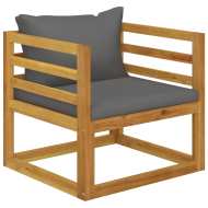 vidaXL Záhradná stolička s podložkami tmavosivá akáciový masív - cena, porovnanie