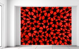 Gario Fototapeta Červené stĺpiky 3D 200 x 150 cm