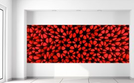 Gario Fototapeta Červené stĺpiky 3D 268 x 100 cm