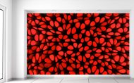 Gario  Fototapeta Červené stĺpiky 3D 412 x 248 cm - cena, porovnanie