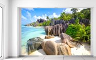 Gario Fototapeta Tropický ostrov La Digue 200 x 135 cm - cena, porovnanie