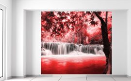 Gario Fototapeta Vodopád v červenej džungli 268 x 240 cm