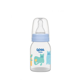 Wee Baby Fľaša kojenecká, guľatý cumeľ normál, pomalý prietok 125ml