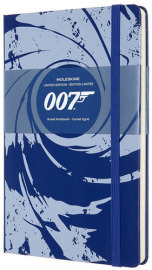 Zápisník MOLESKINE James Bond linajkový modrý L