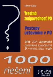 1000 riešení 9-10/2021 - Trestná zodpovednosť právnických osôb