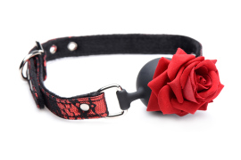 Master Series Full Bloom Silicone Ball Gag with Rose