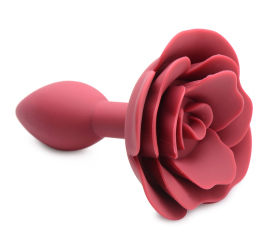 Master Series Booty Bloom Silicone Anal Plug with Rose