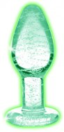 Booty Sparks Glow-In-The-Dark Glass Anal Plug Small - cena, porovnanie