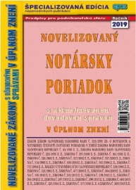 Novelizovaný notársky poriadok 16/2019