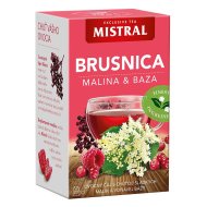 Mistral Brusnica, malina & baza 20x2g - cena, porovnanie