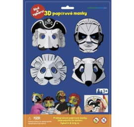 Creatoys 3D Karnevalové masky - pirát , superhrdina, lev, mýval