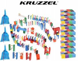 Kruzzel 9397 Drevené domino farebné 1080 ks