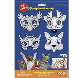 Creatoys 3D Karnevalové masky - sova, jelen, králíček, superhrdina