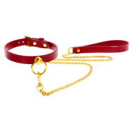 Taboom Bondage in Luxury O-Ring Collar and Chain Leash - cena, porovnanie