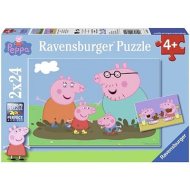 Ravensburger 090822 Prasiatko Peppa: Šťastná rodina 2x24 dielikov - cena, porovnanie