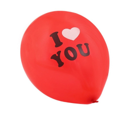 Balenie nafukovacích balónikov I LOVE YOU Farba: červená