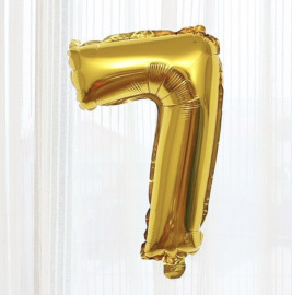 Fóliový balón čísla - zlaté 86 cm Čísla: 7