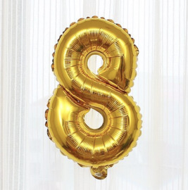 Fóliový balón čísla - zlaté 86 cm Čísla: 8