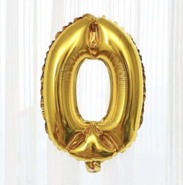 Fóliový balón čísla - zlaté 86 cm Čísla: 0