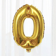 Fóliový balón čísla - zlaté 86 cm Čísla: 0 - cena, porovnanie
