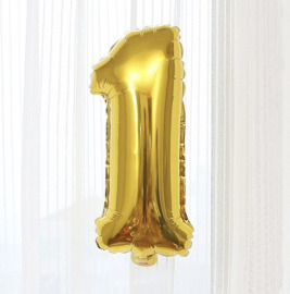 Fóliový balón čísla - zlaté 86 cm Čísla: 1