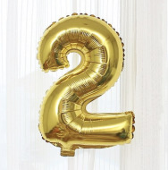 Fóliový balón čísla - zlaté 86 cm Čísla: 2 - cena, porovnanie