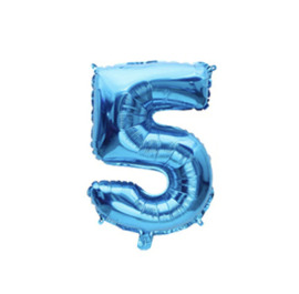 Fóliový balón čísla - modré 86 cm Čísla: 5