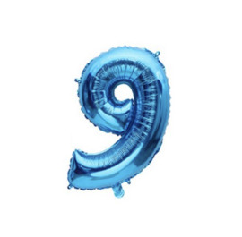Fóliový balón čísla - modré 86 cm Čísla: 9