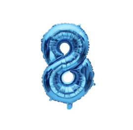 Fóliový balón čísla - modré 86 cm Čísla: 8