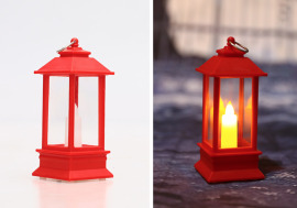 Lampáš s LED sviečkou Farba: červená
