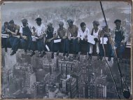 TP Plechová ceduľa - Maliari sediaci na Brooklyn Bridge - cena, porovnanie
