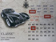 TP Plechová ceduľa - kalendár s motívom auta - cena, porovnanie