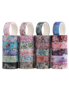 Kvetinované washi pásky 24 ks - cena, porovnanie
