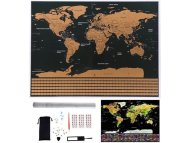 Veľká Stieracia mapa sveta s vlajkami Deluxe + príslušenstvo