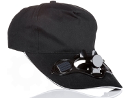 Solárna čiapka s ventilátorom - čierna - cena, porovnanie