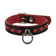 Black Label Leather Studded O-Ring Collar - cena, porovnanie