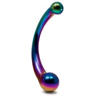 Black Label The Rainbow Curvy Stainless Steel Double Ended G-Spot Dildo - cena, porovnanie