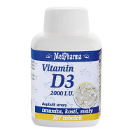 MedPharma Vitamin D3 2000 I.U. 107tbl - cena, porovnanie