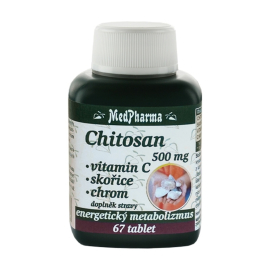 MedPharma Chitosan + Vitamín C, Škorica, Chróm 67tbl