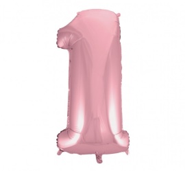 Godan Fóliový balón číslo 1 - ružová - 92 cm