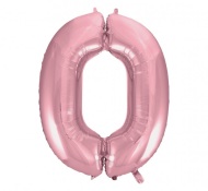Godan Fóliový balón číslo 0 - ružová - 92 cm
